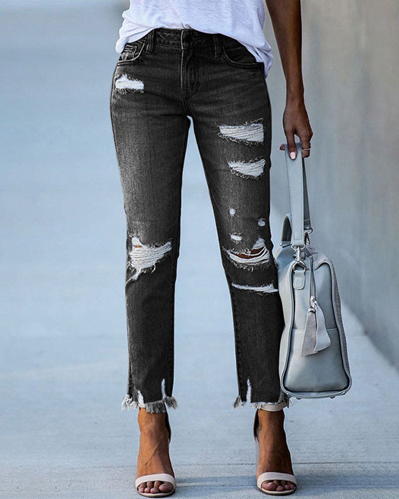 Casual denim trousers