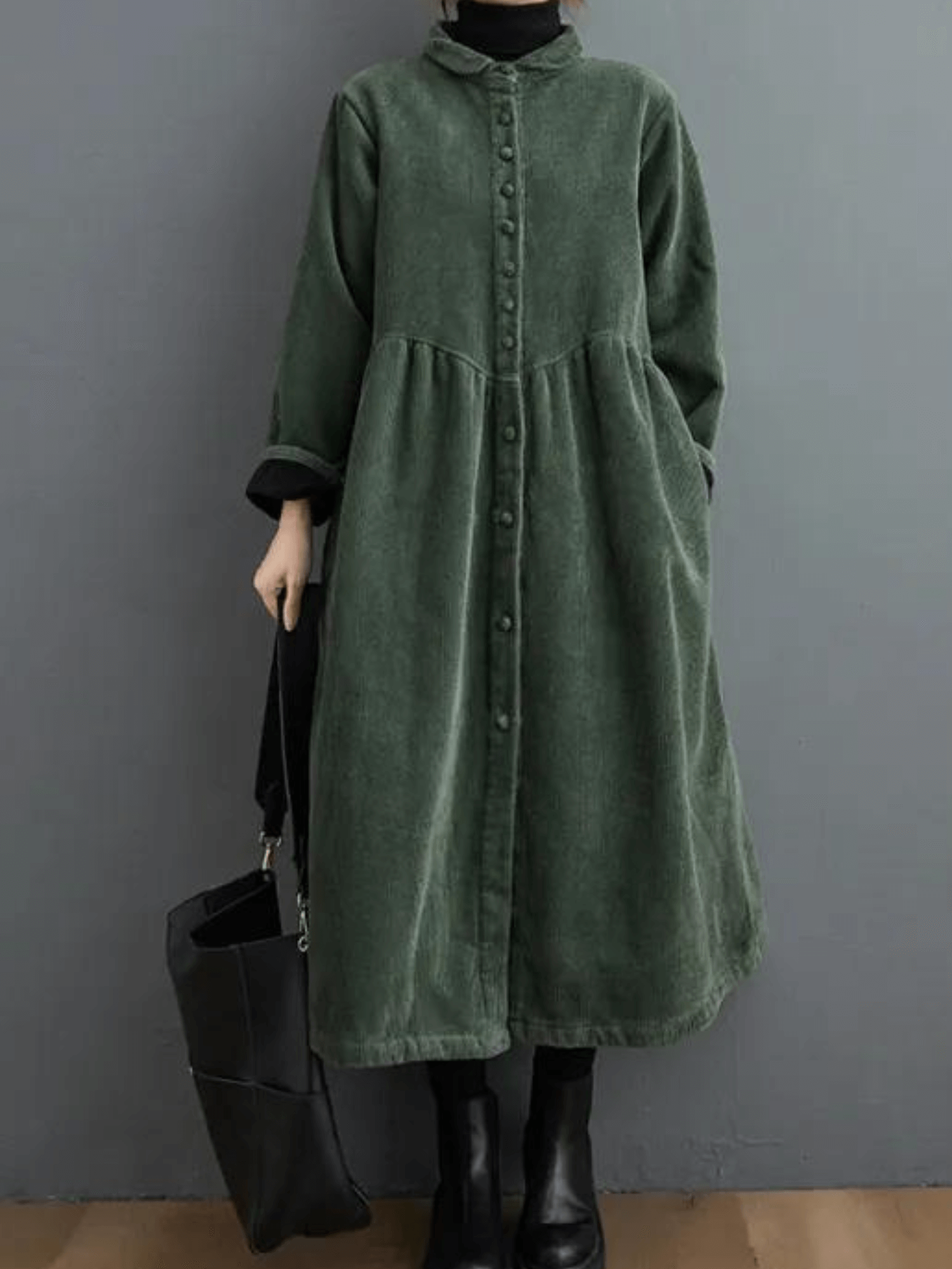 Lena™ - Women's Corduroy Trench Coat