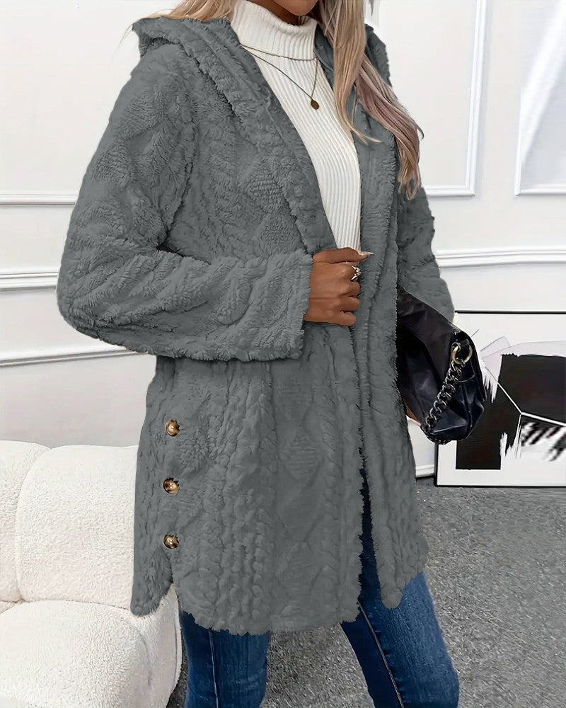 Erica™ - Fleece teddy coat with hood