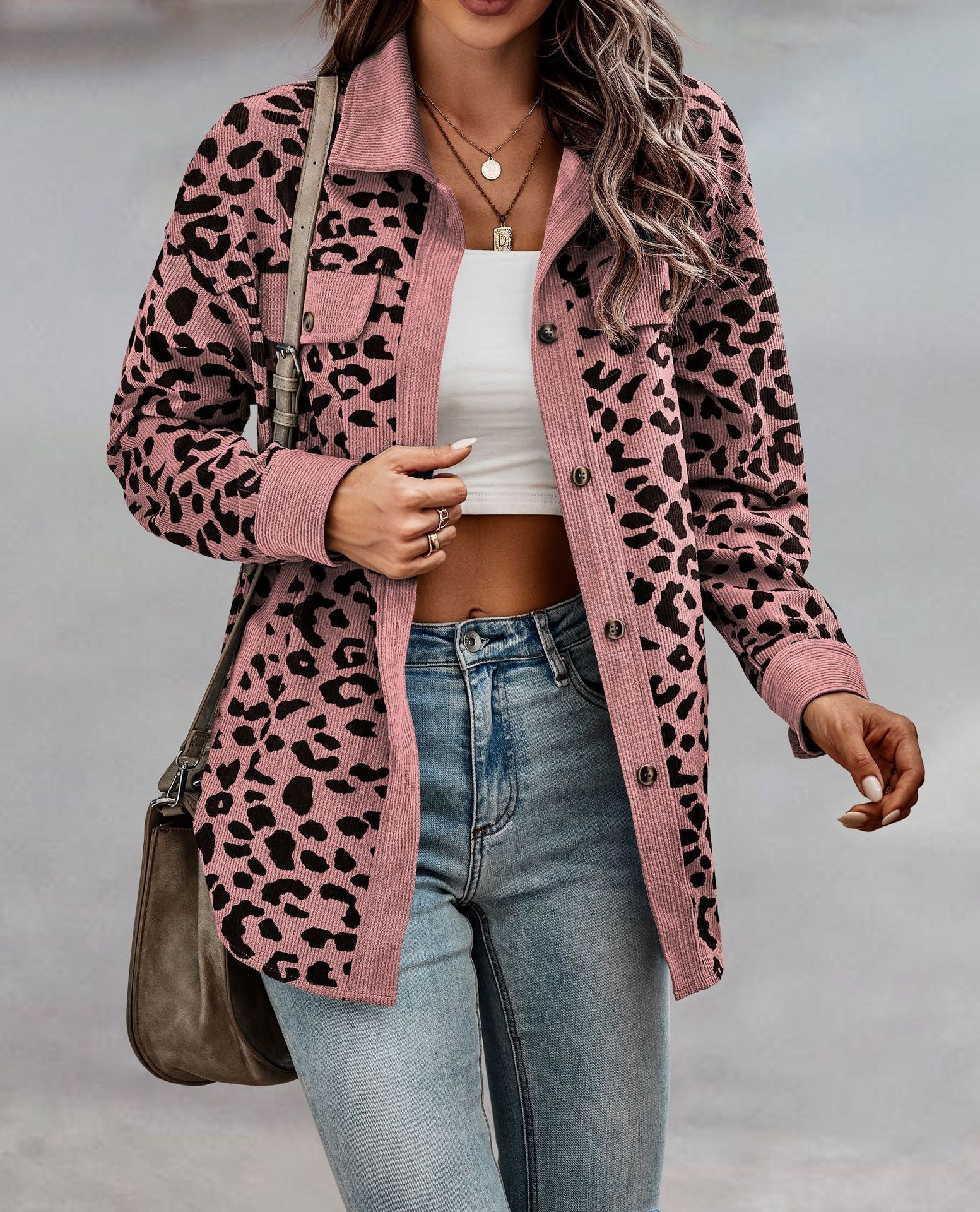 Khrystalline - Leopard print shirt jacket