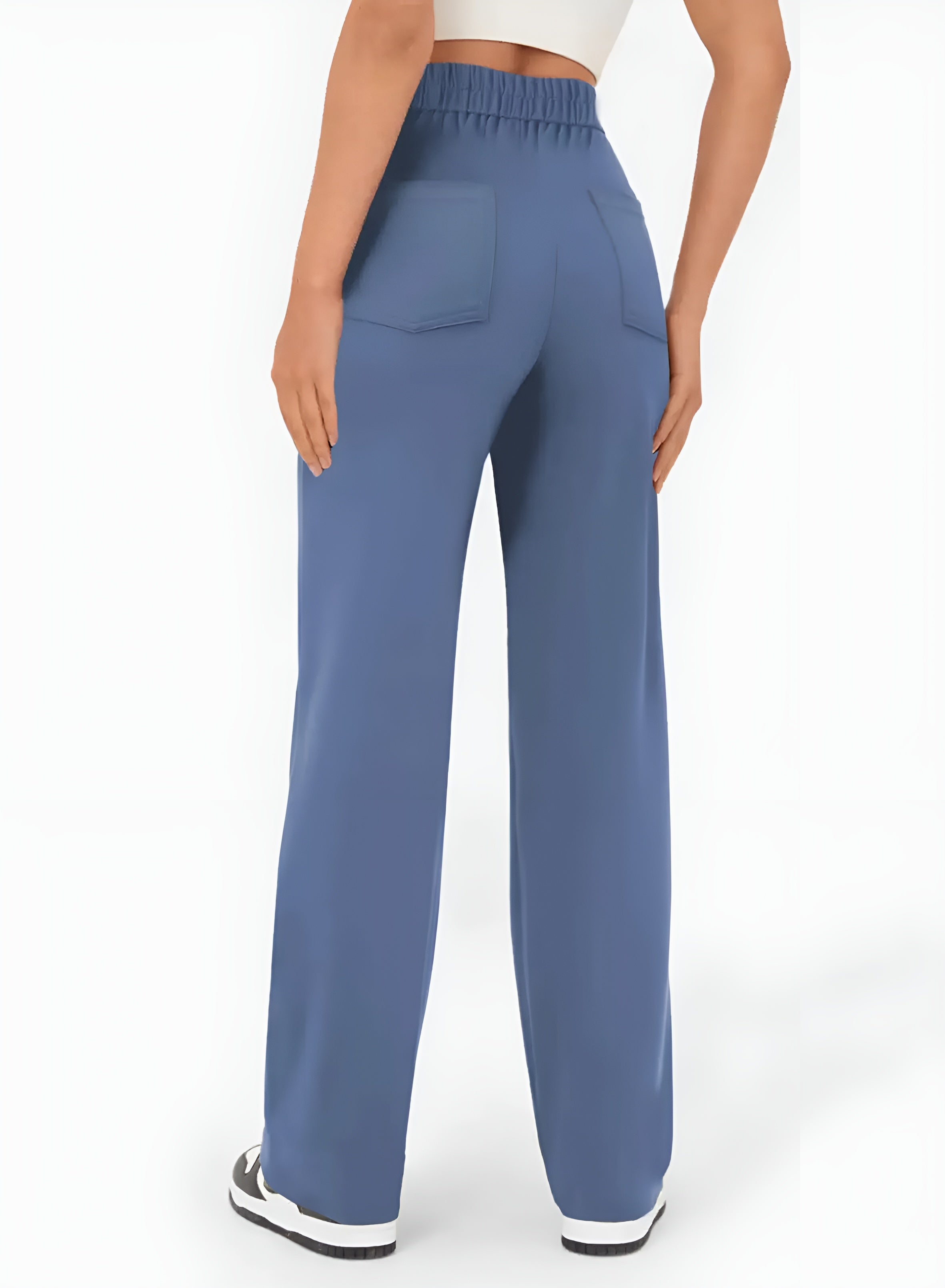 Greta Pants - High waisted elastic pants with wide leg elegance