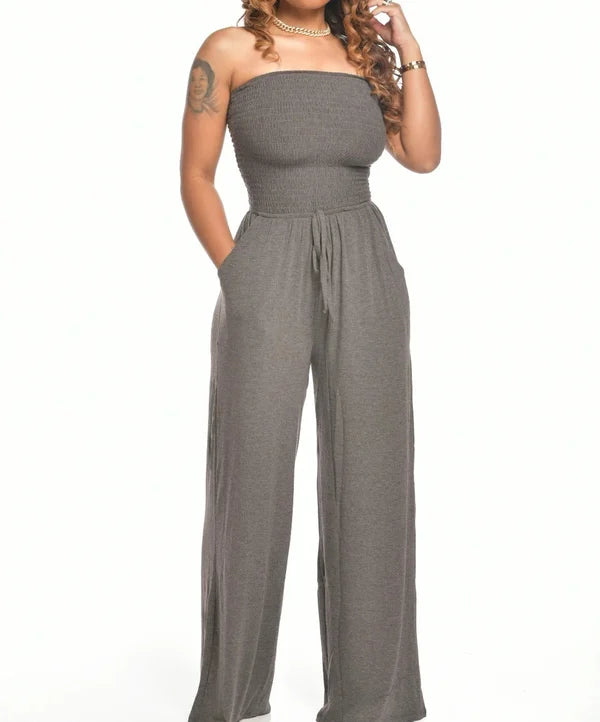 Emma - Comfortable and Elegant Strapless Jumpsuit