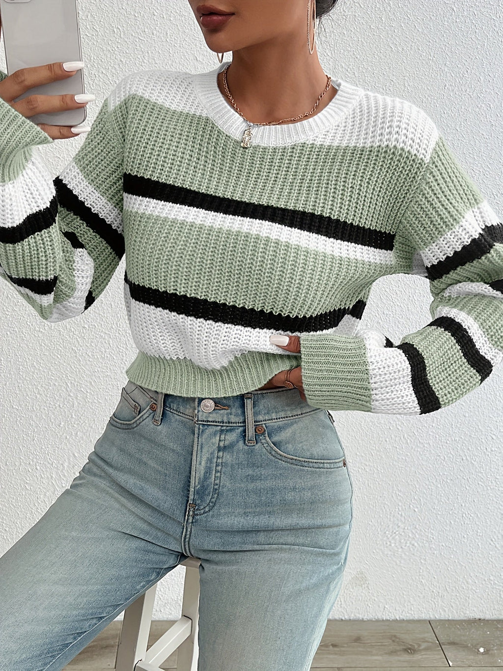 Maira™ - Striped Knitted Sweater