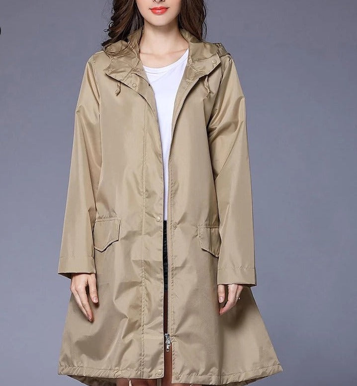 Waterproof Windproof Raincoat with Zipper