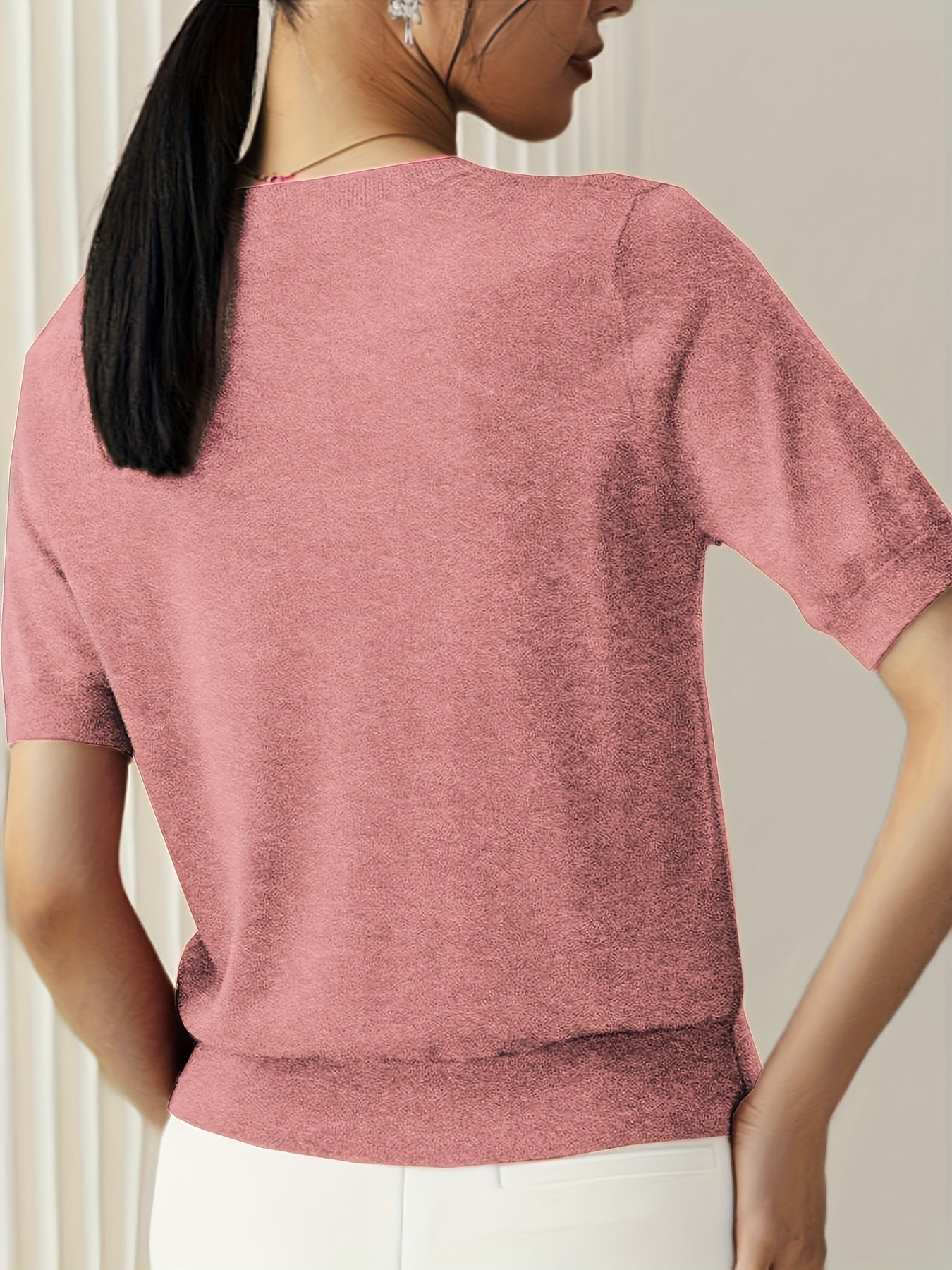 Casual short-sleeved jumper for spring and summer