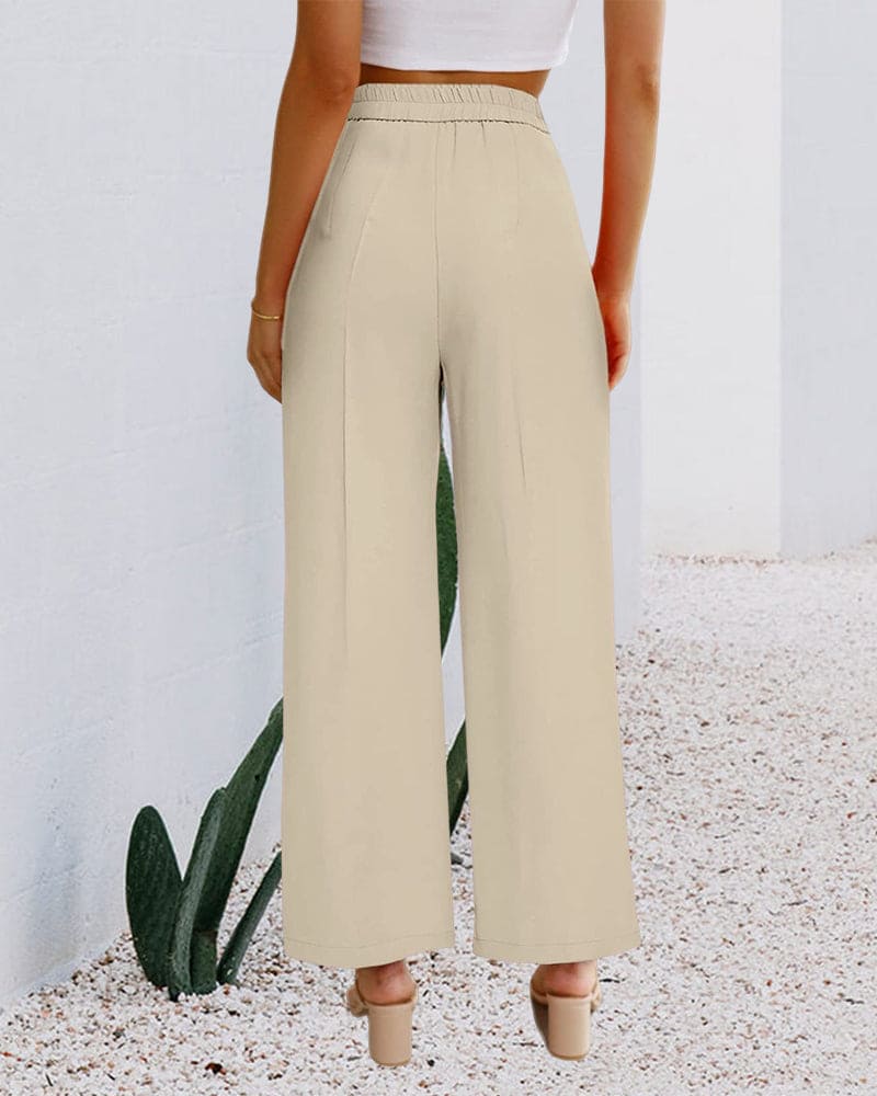 High-waisted trousers