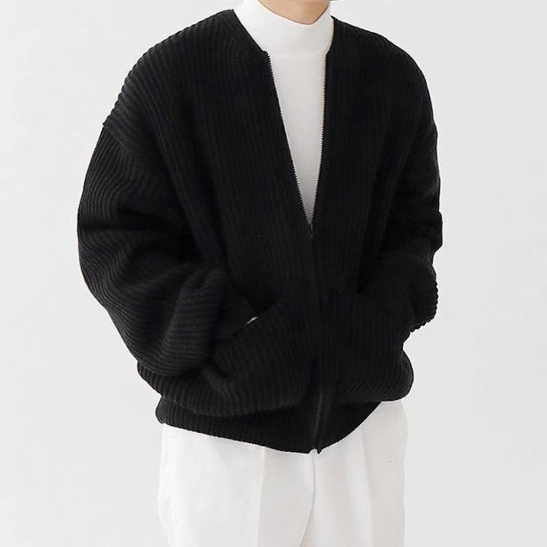 Alden™ - Elegant Ribbed Knit Cardigan