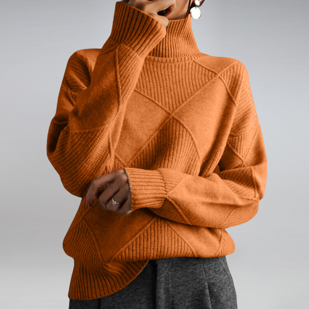 Adelialim | Winter Turtleneck Knitted Sweater For Women