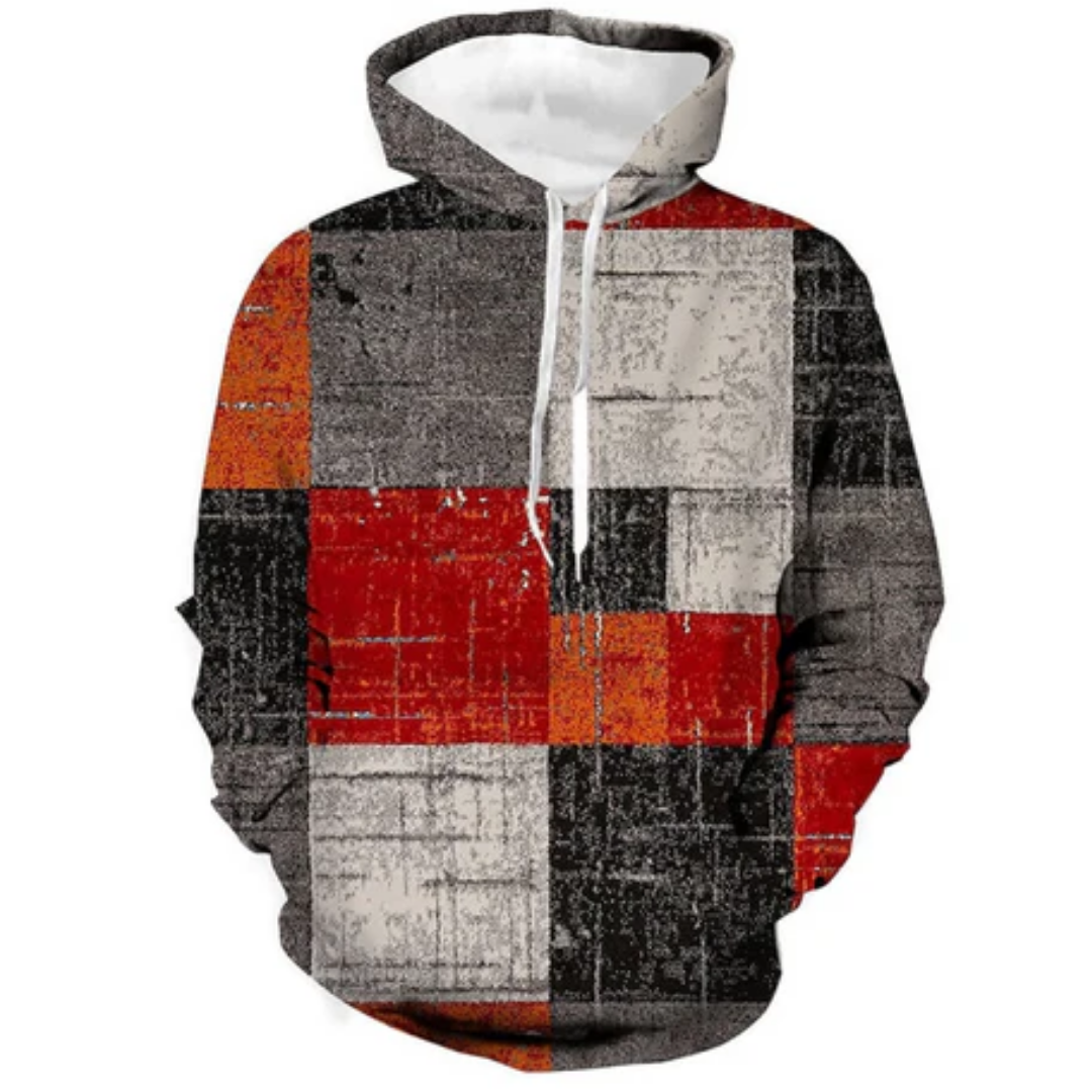 Tyrion | Winter Warm Patchwork Drawstring Hoodie For Men