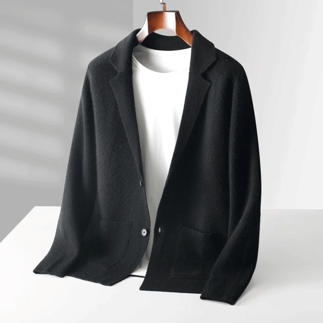 Wool coat with bag