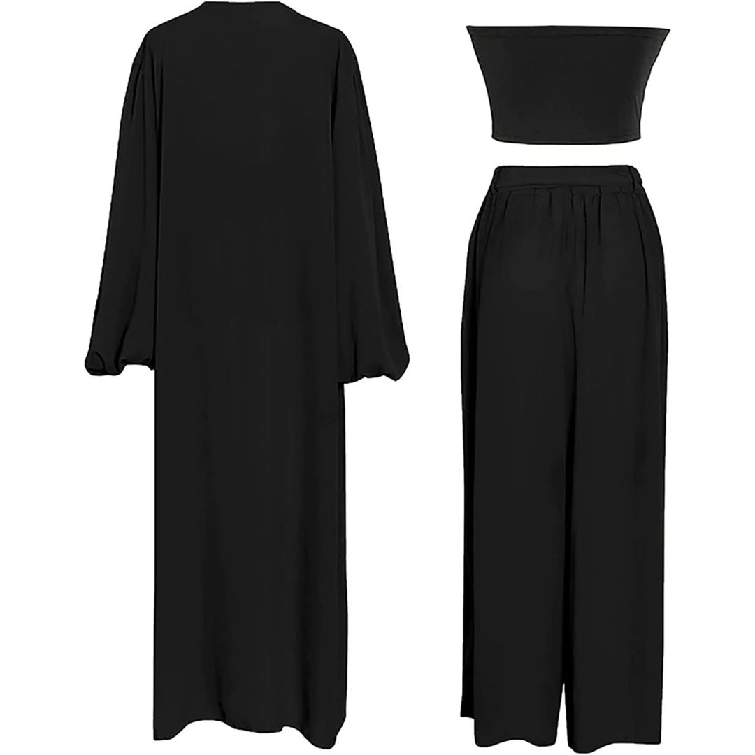 Wide-leg trousers with drawstring