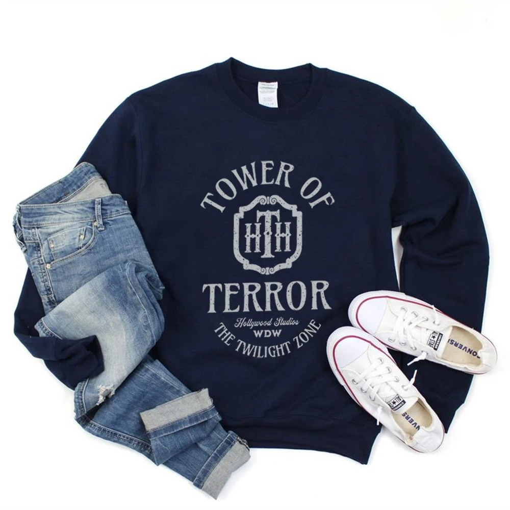 Vintage "Tower of Terror" graphic sweatshirt for cosy days