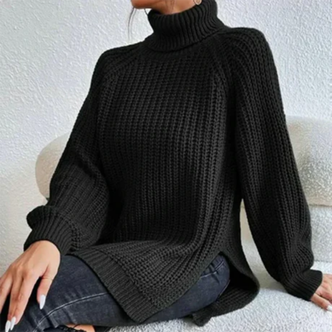 Jaylinn | Stylish Winter Turtle Neck Knitted Sweater For Women