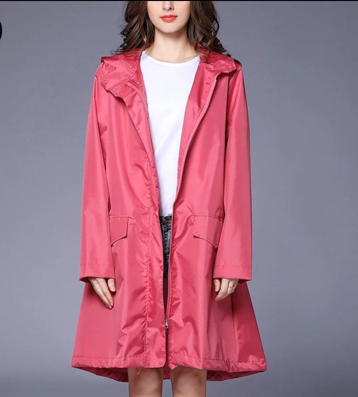 Waterproof Windproof Raincoat with Zipper