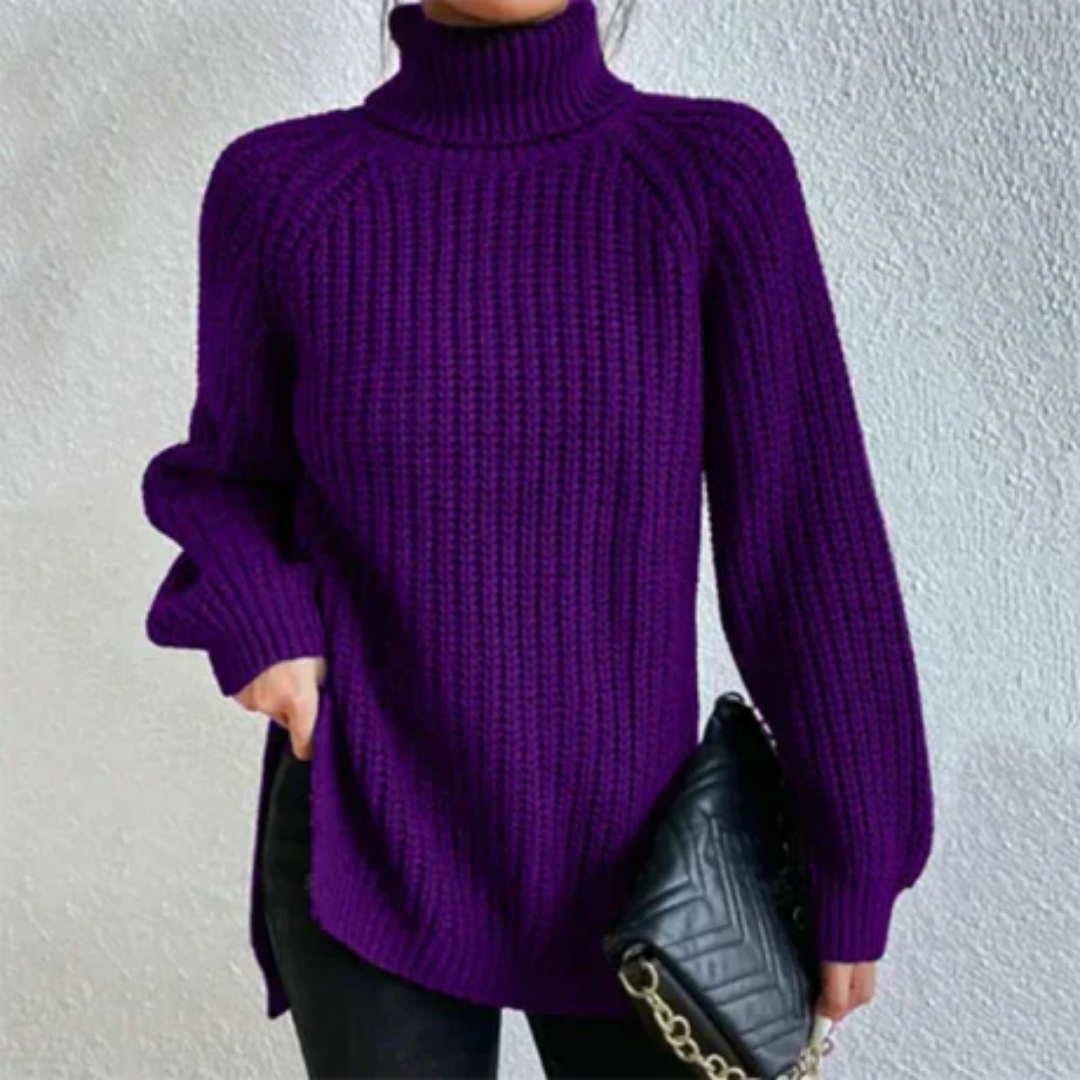 Jaylinn | Stylish Winter Turtle Neck Knitted Sweater For Women