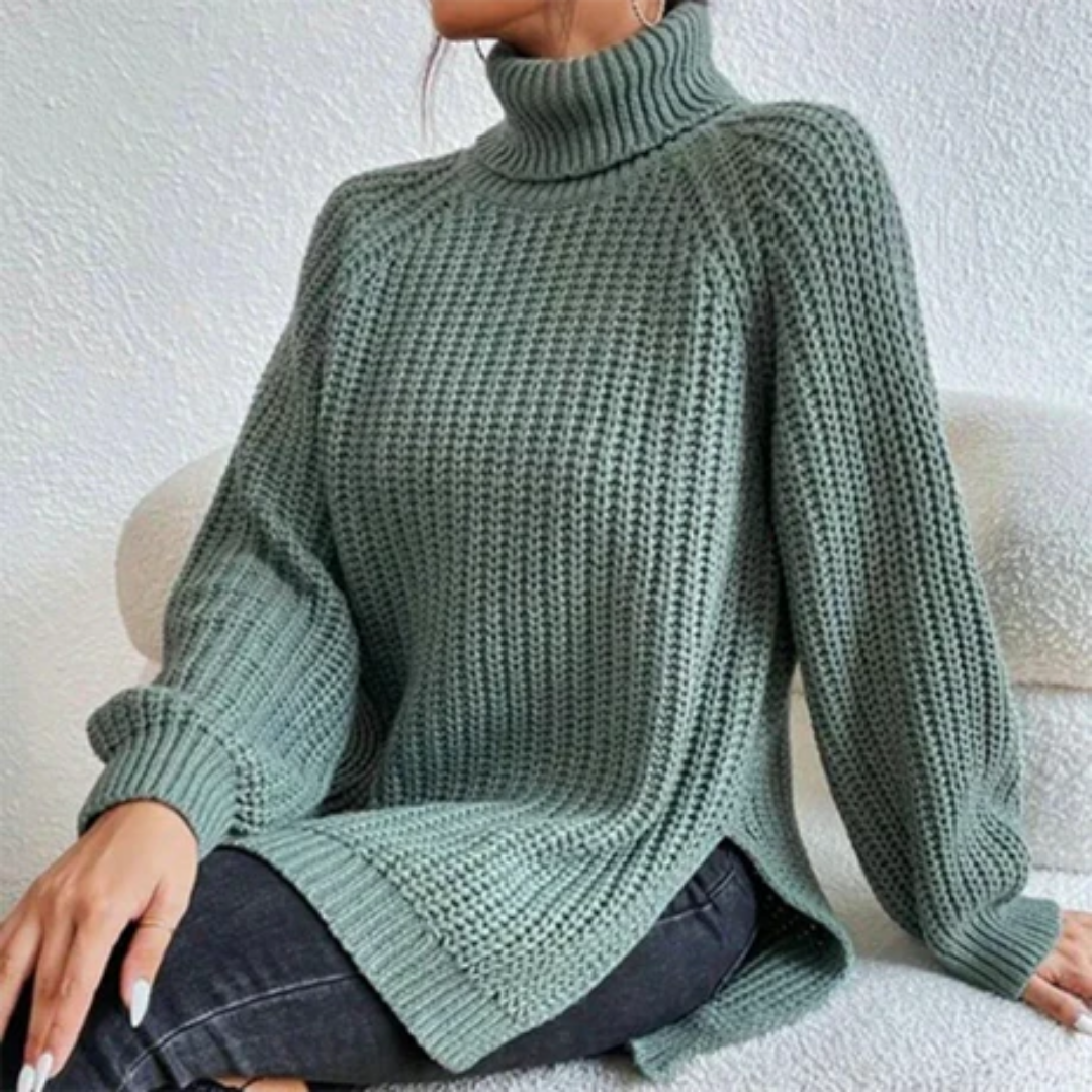 Jaylinn | Stylish Winter Turtle Neck Knitted Sweater For Women