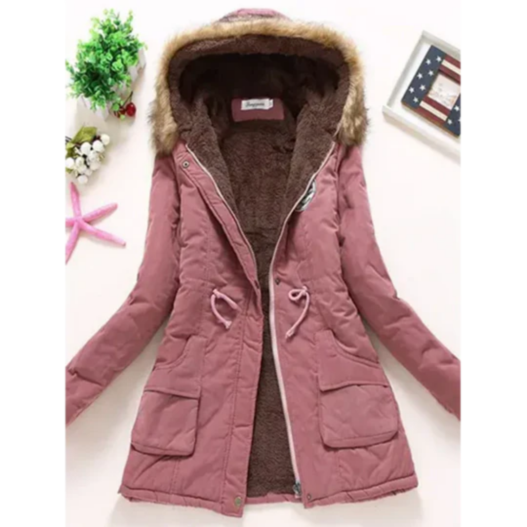 Alisson | Winter Warm Zip Up Parka Jacket For Women