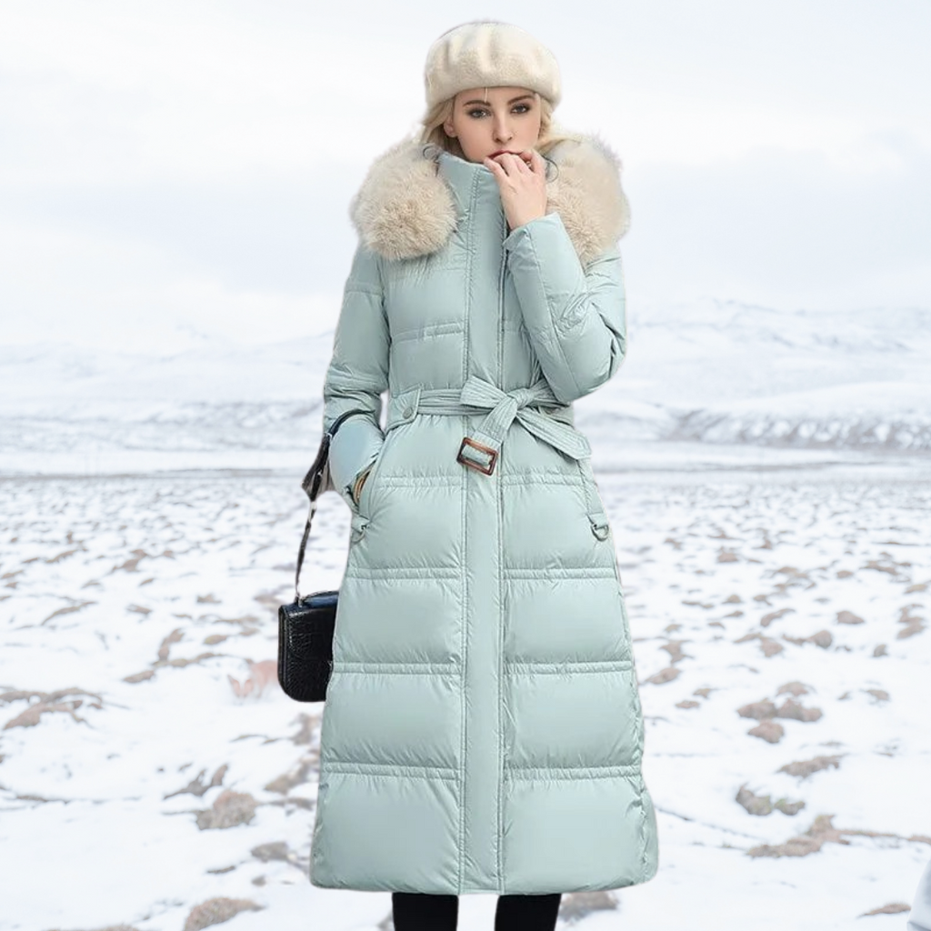 Elisa™ - Long Winter Coat with Belt