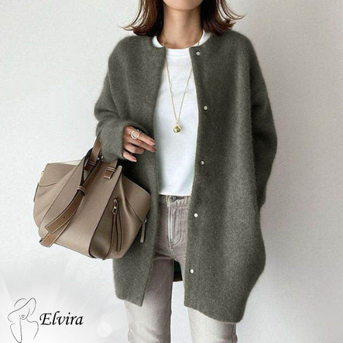 Elvira™ - Chic Long Sleeve Button Cardigan