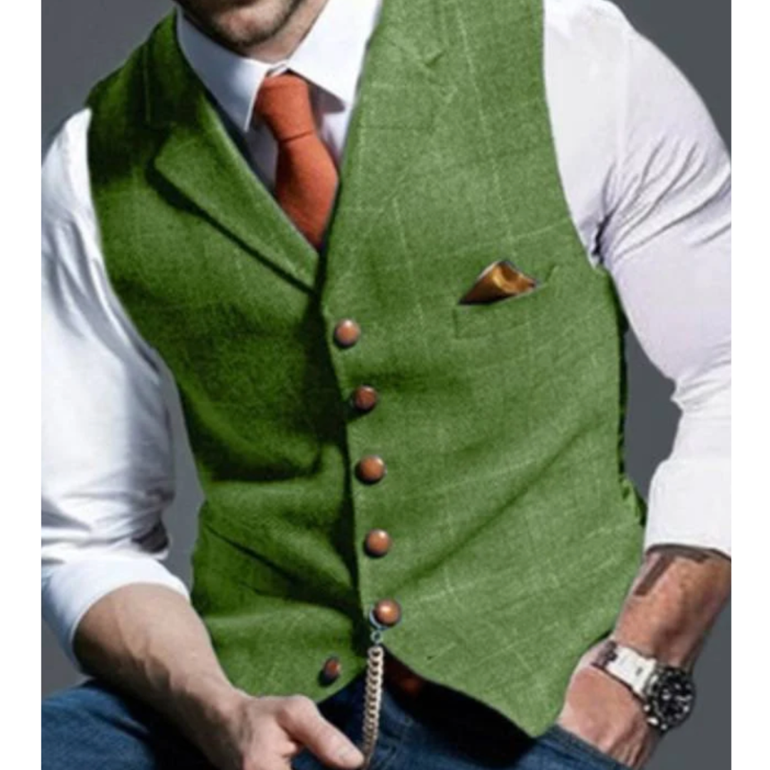 Orry | Sleeveless Button Down Vest For Men