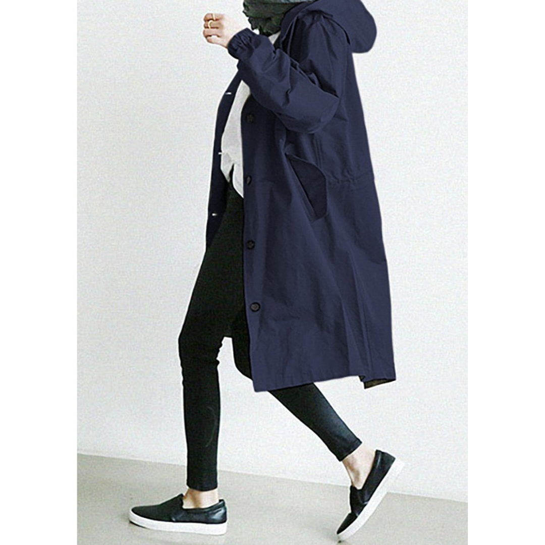 Felicitamin | Long Waterproof Hooded Coat For Women