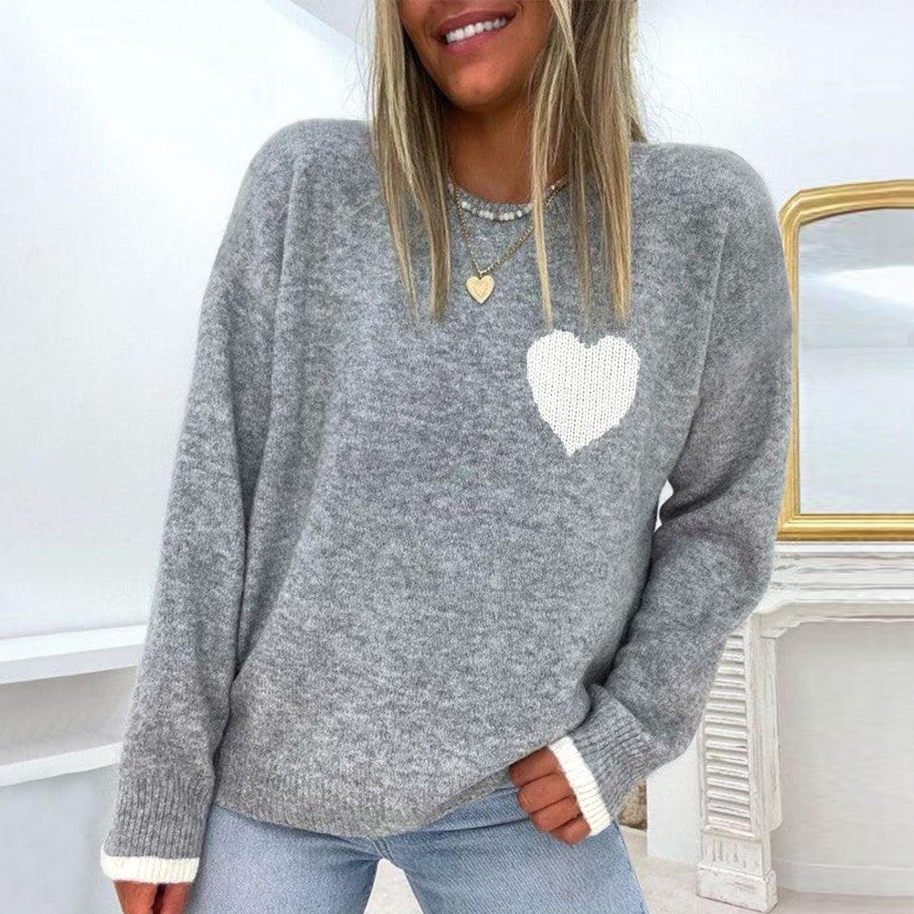 Micaela™ - Heart-Print Sweater