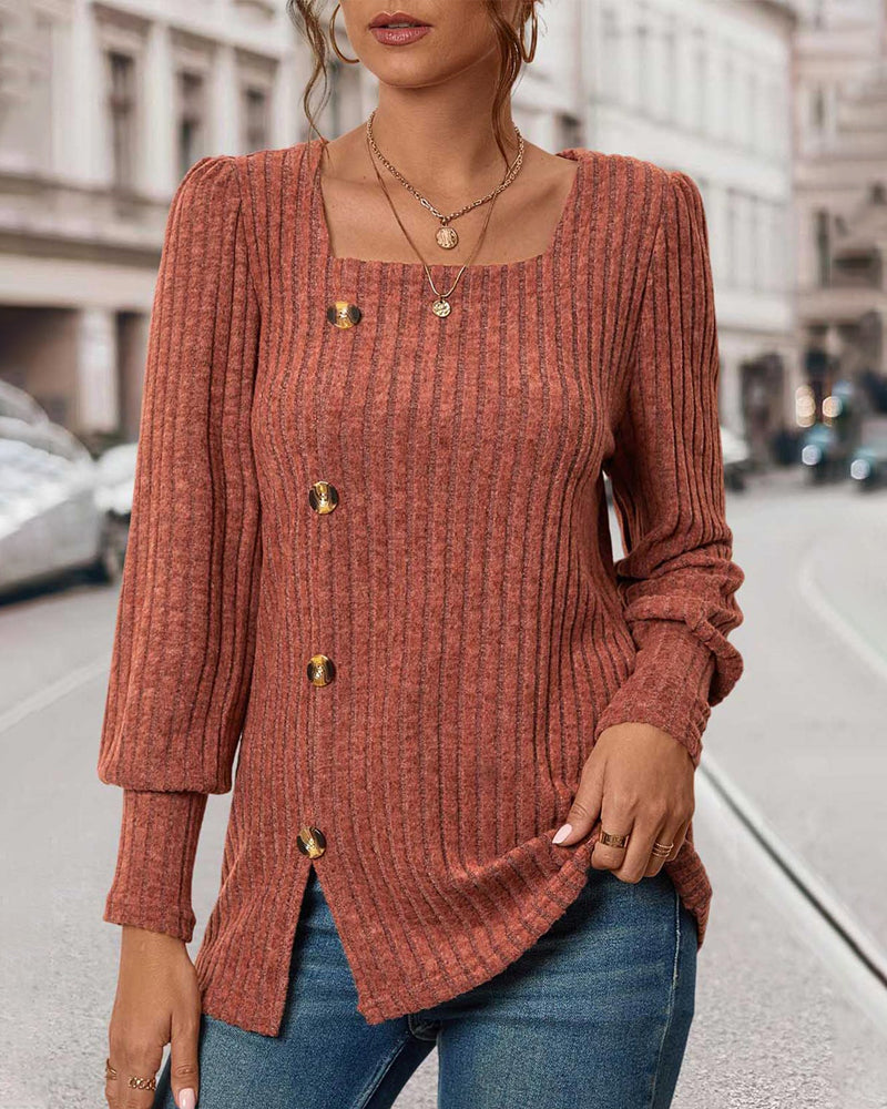 Valerie - Ribbed Knit Top