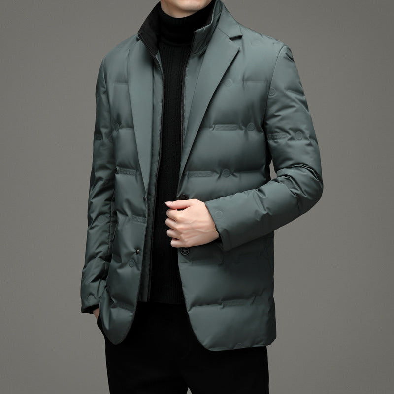 Men's business casual suit down jacket