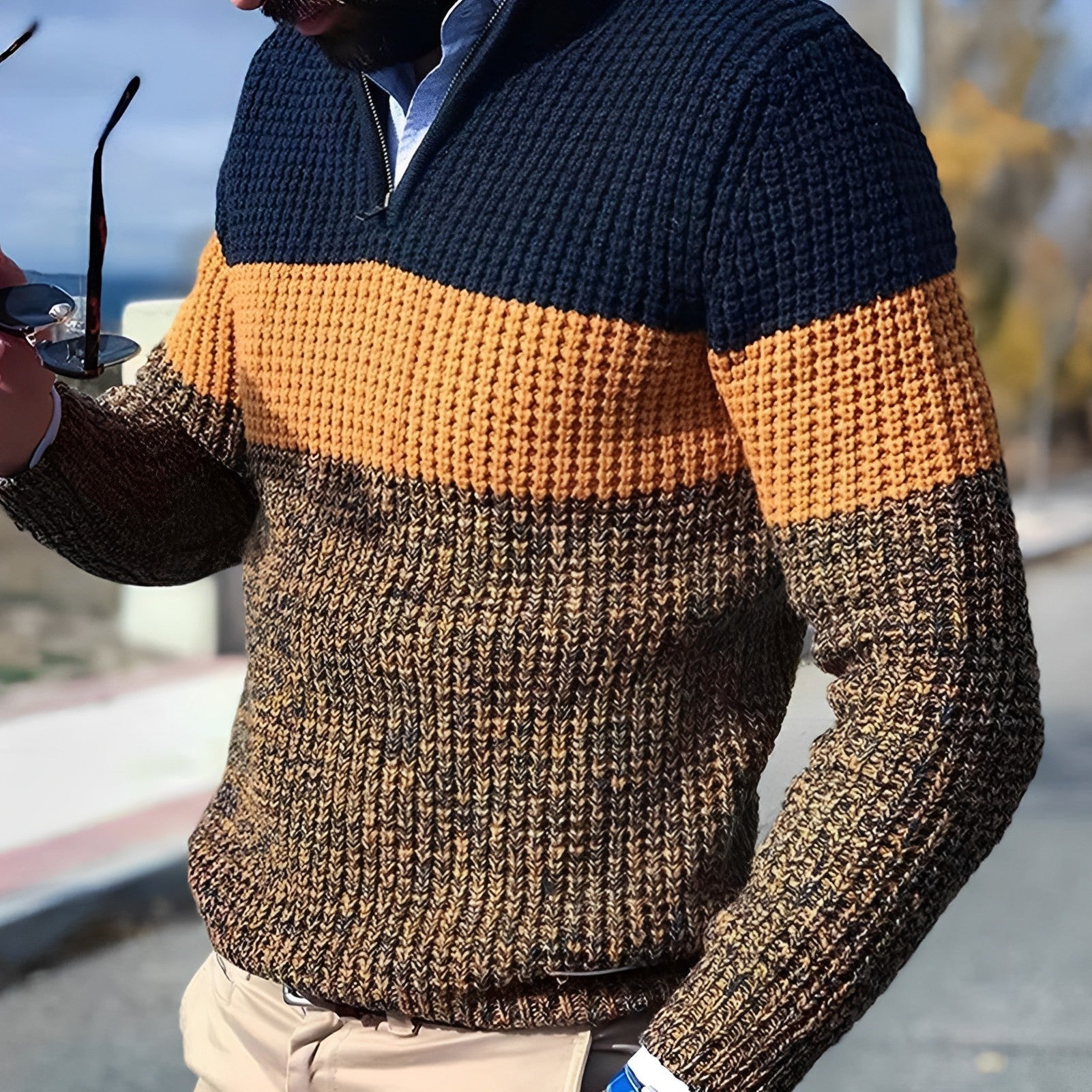 Tommy men's sweater block color