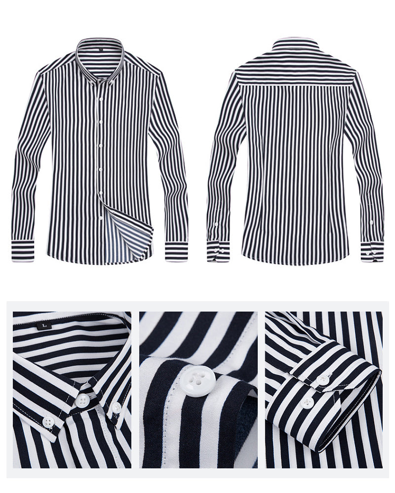 Vertical striped shirt