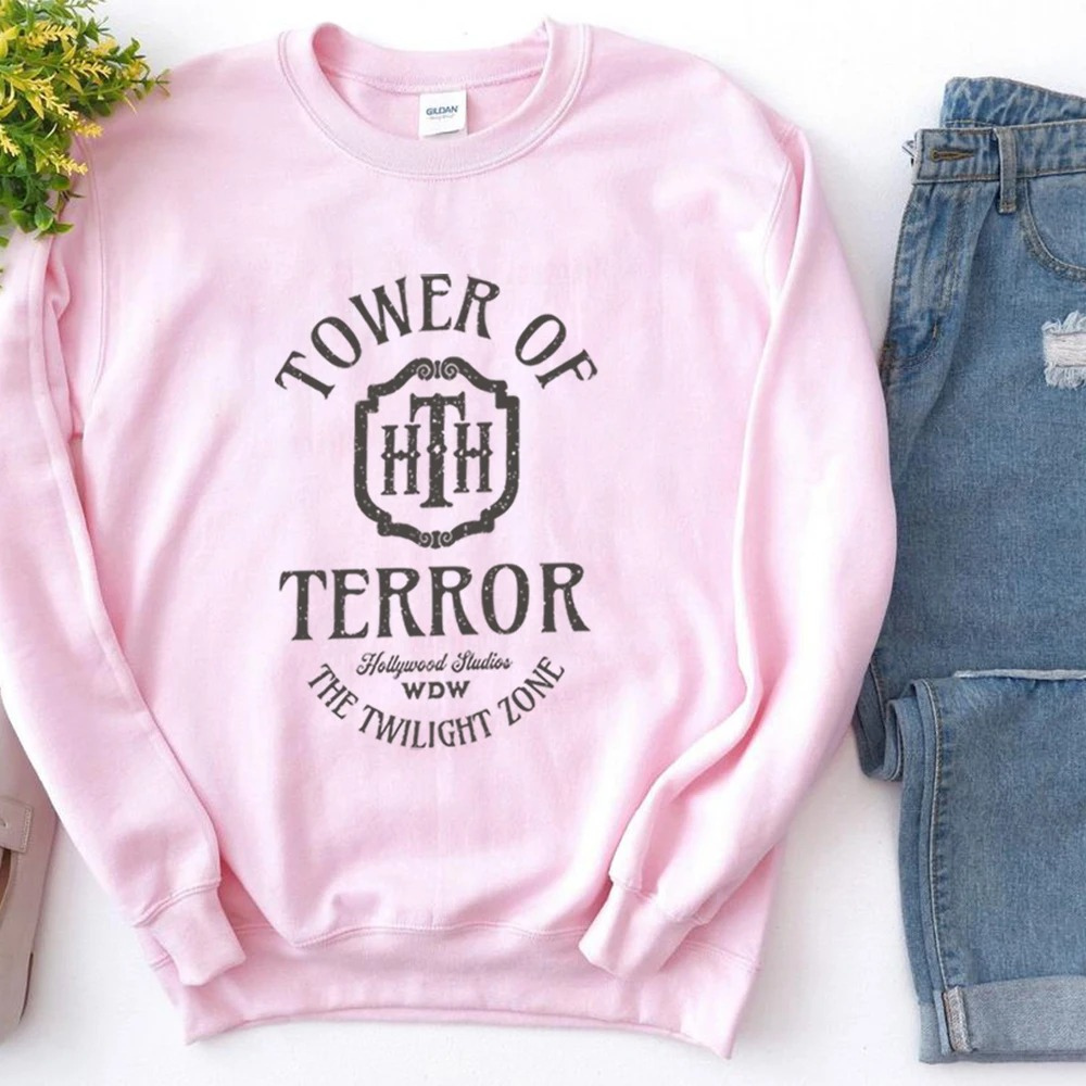 Vintage "Tower of Terror" graphic sweatshirt for cosy days