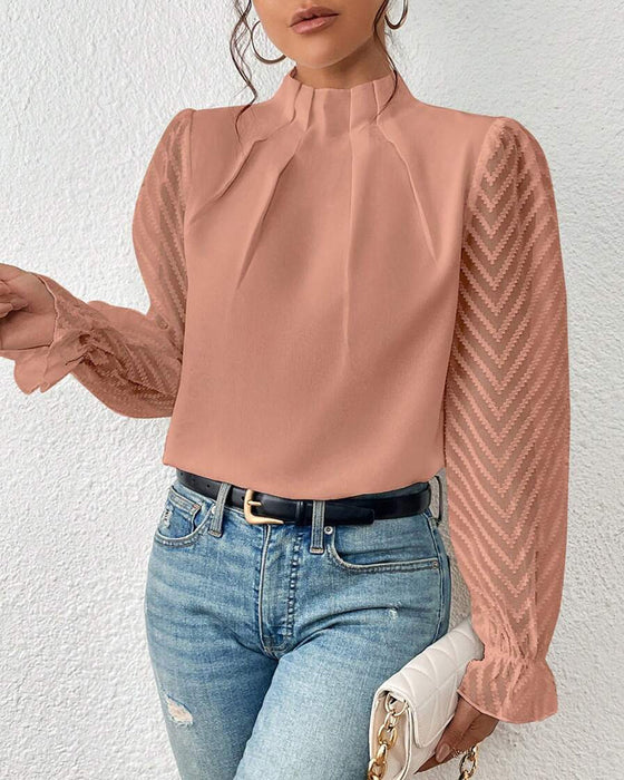 The long-sleeved top in coastal chic