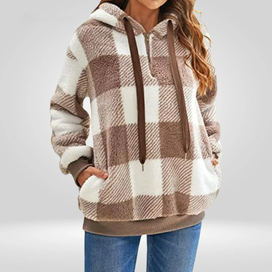 Roxanne | Long Plaid Jacket For Women