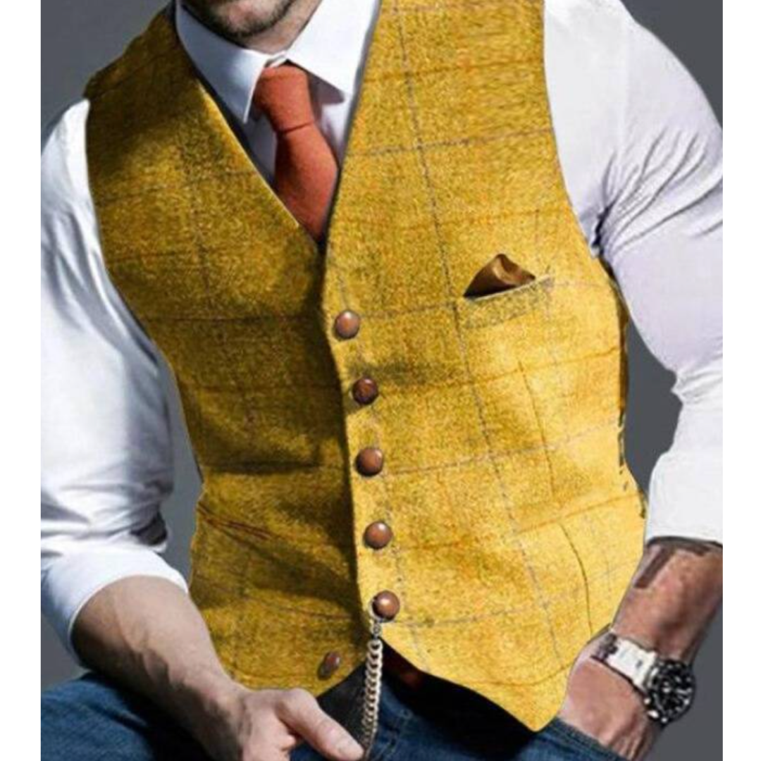 Orry | Sleeveless Button Down Vest For Men