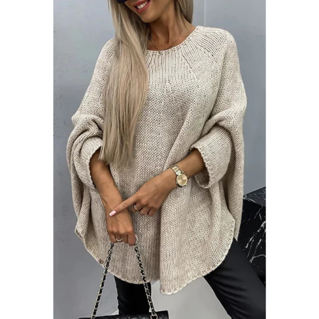 Angelica | Knitted Drape Sweater For Women