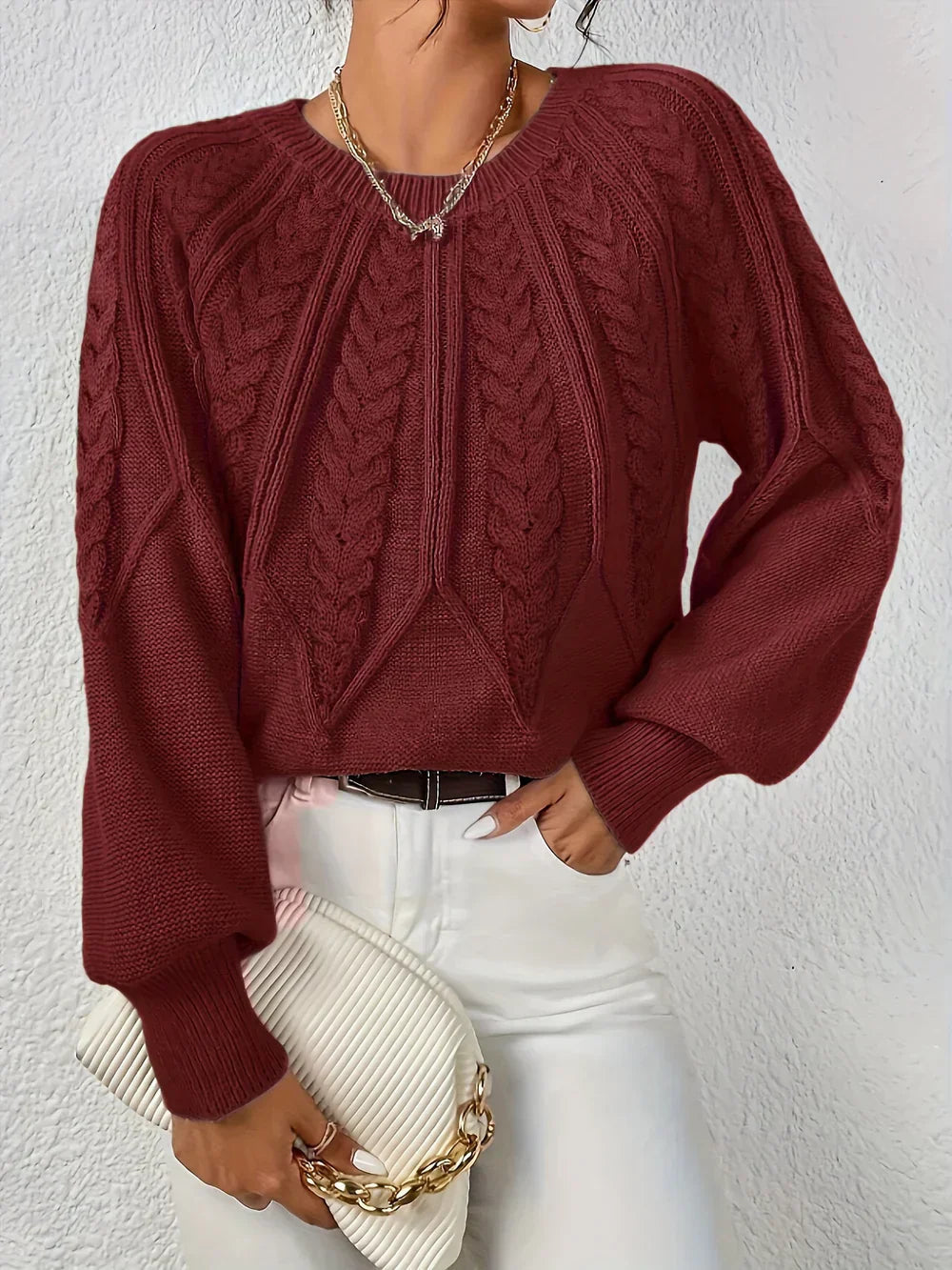 Roxana™ - Crew-neck knitted sweater