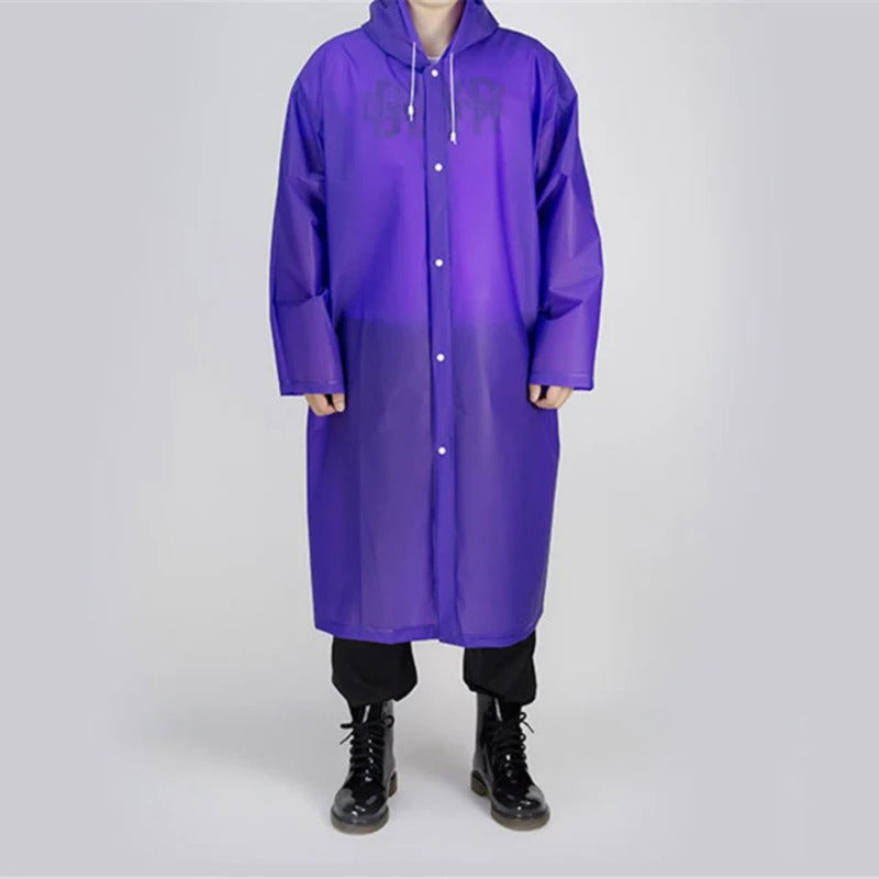 Long waterproof raincoat