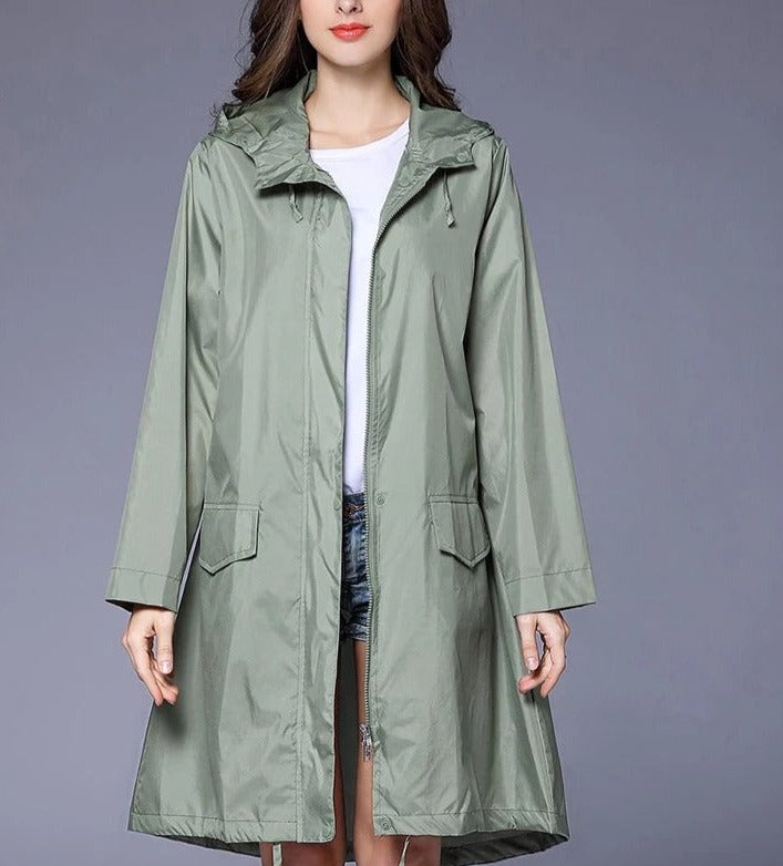 Waterproof Windproof Raincoat with Zipper