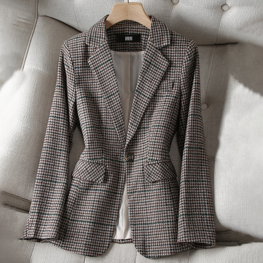 Checked blazer for women