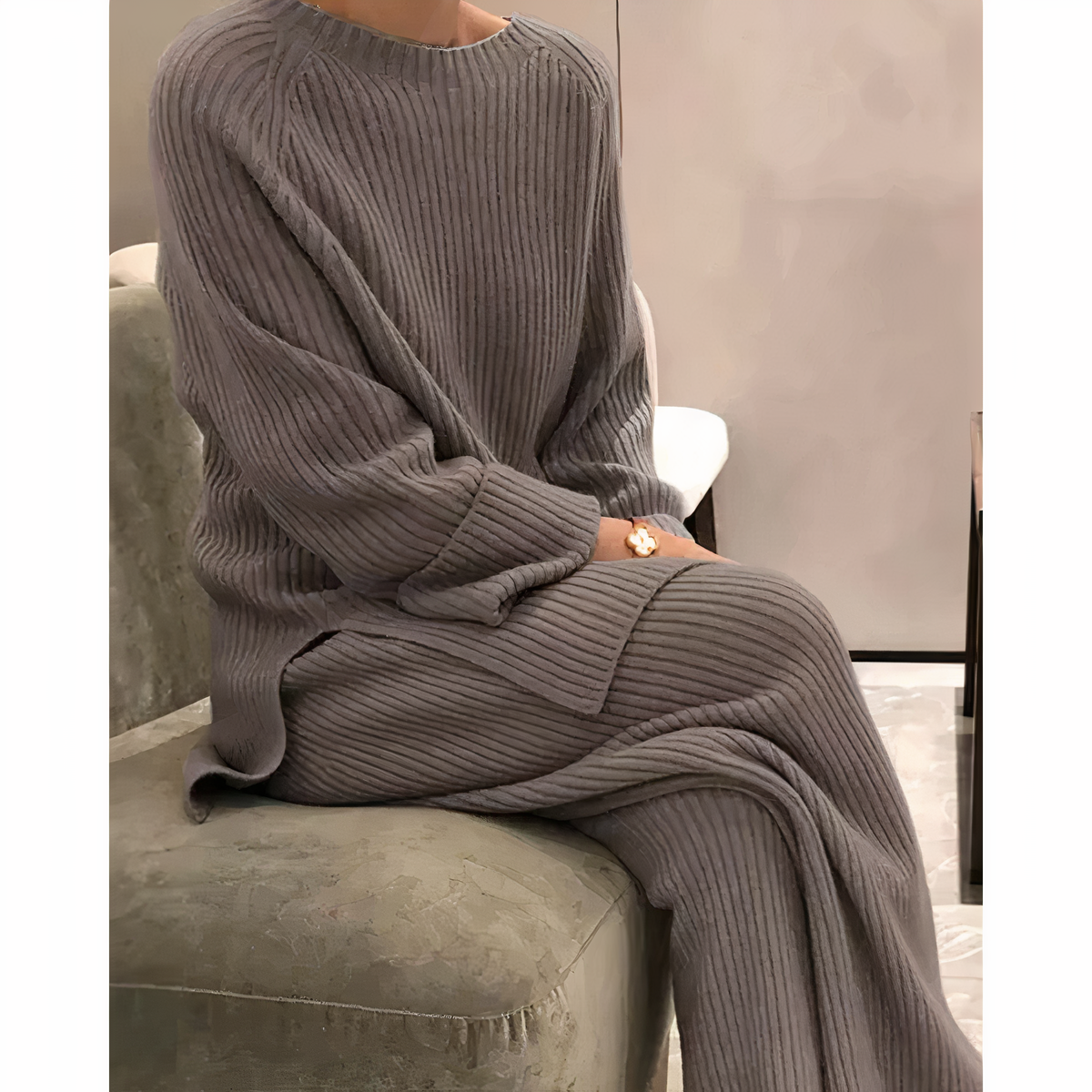 Emily | Casual knitted sweater and pants set