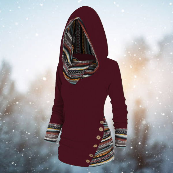 Willow - Cosy Bohemian Hooded Top