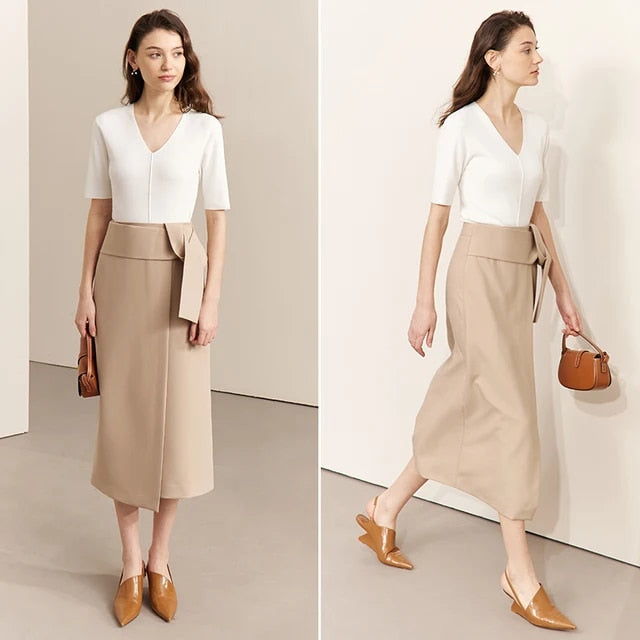 Long skirt in minimalist style