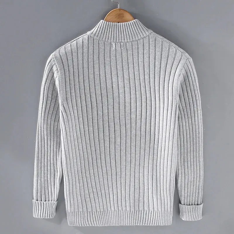 Knitted Zip-Up Sweater