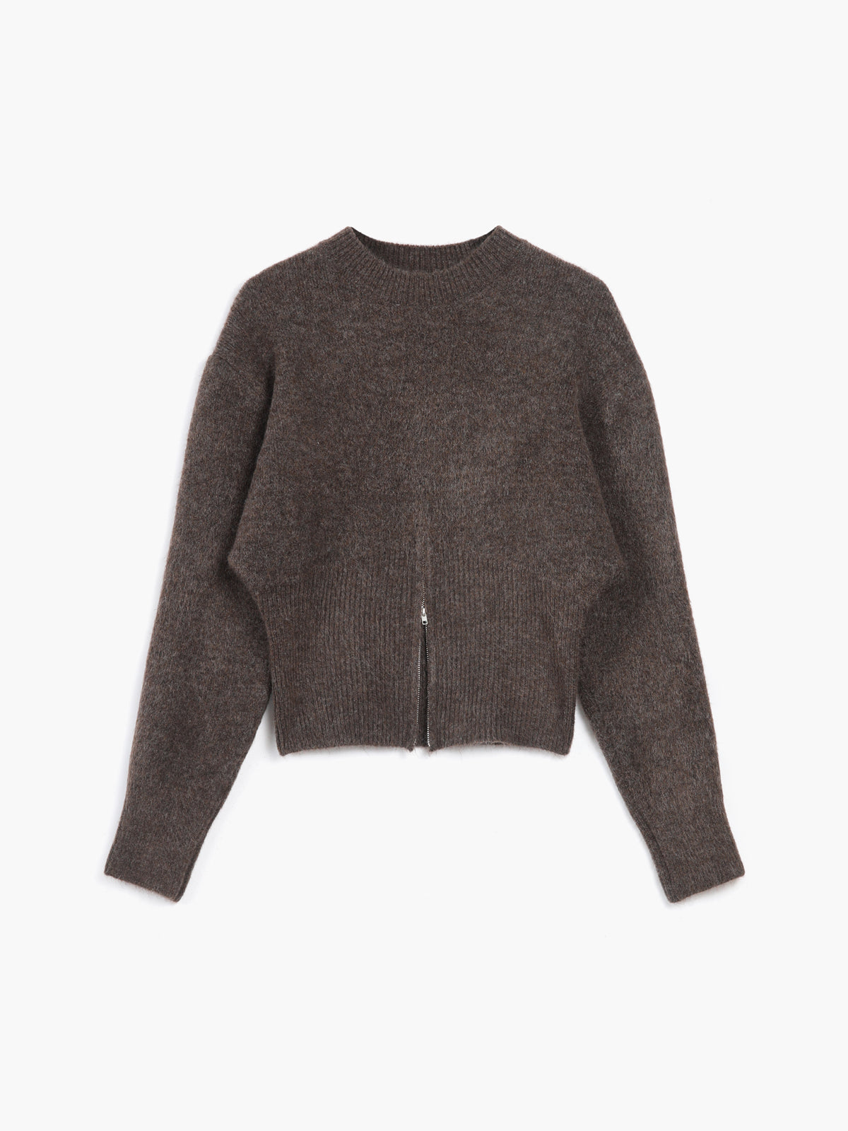 Half Zip Fuzzy Sweater for women