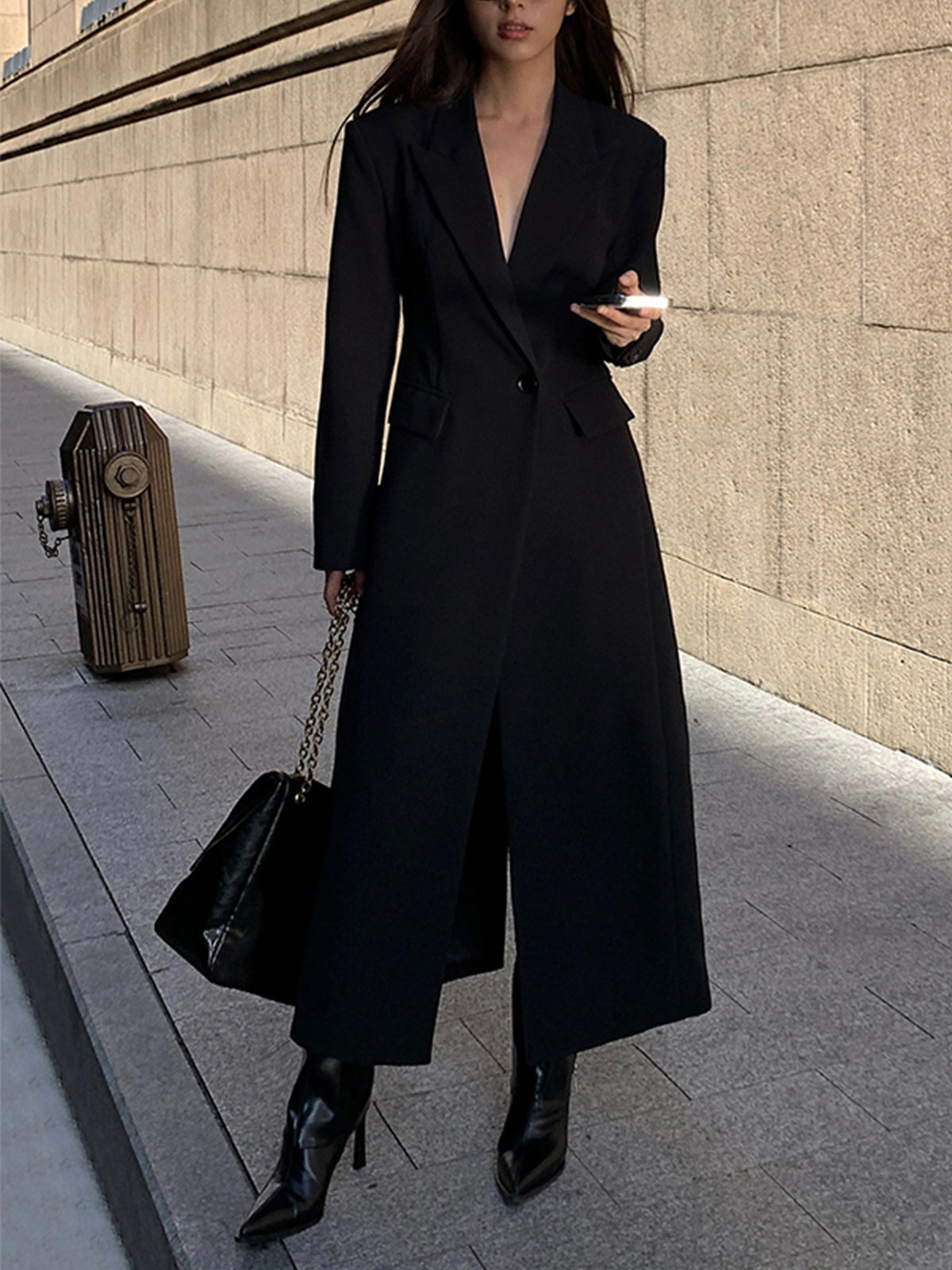 Women's long-sleeved trench coat