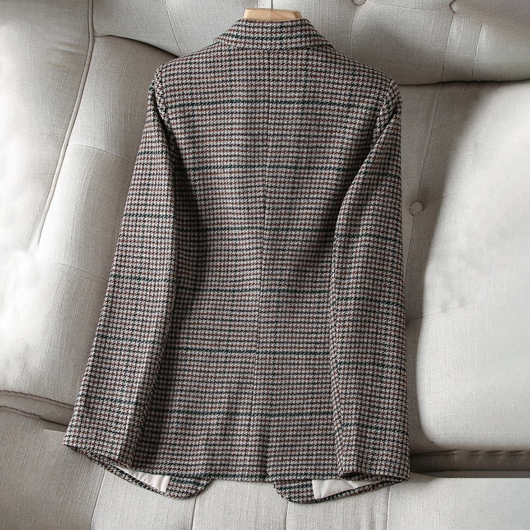 Checked blazer for women