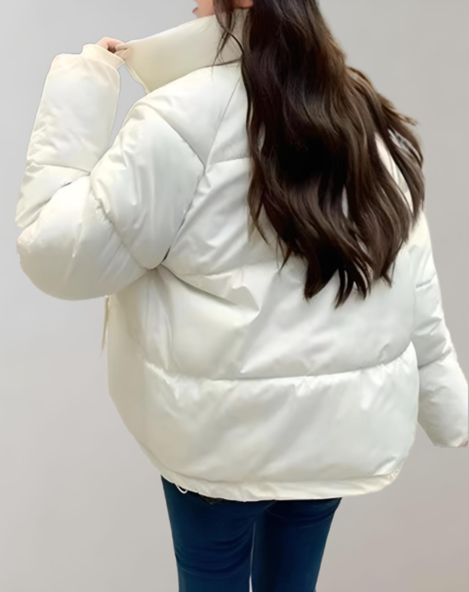 Sophie - Warm and thick puffer down jacket with high neck and zip closure