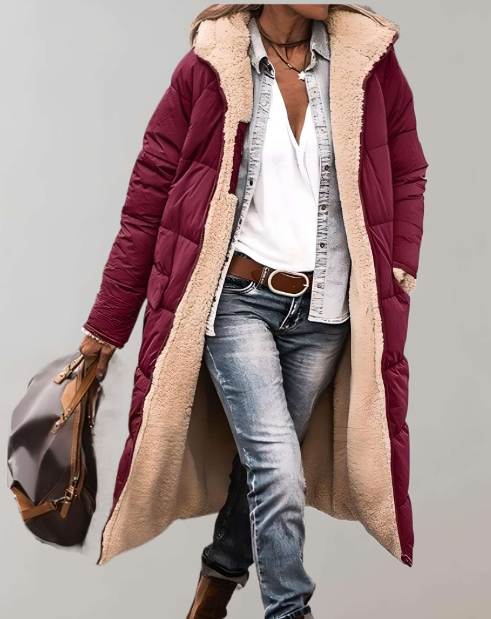 Gimena™ - Long Coat with Fleece Lining