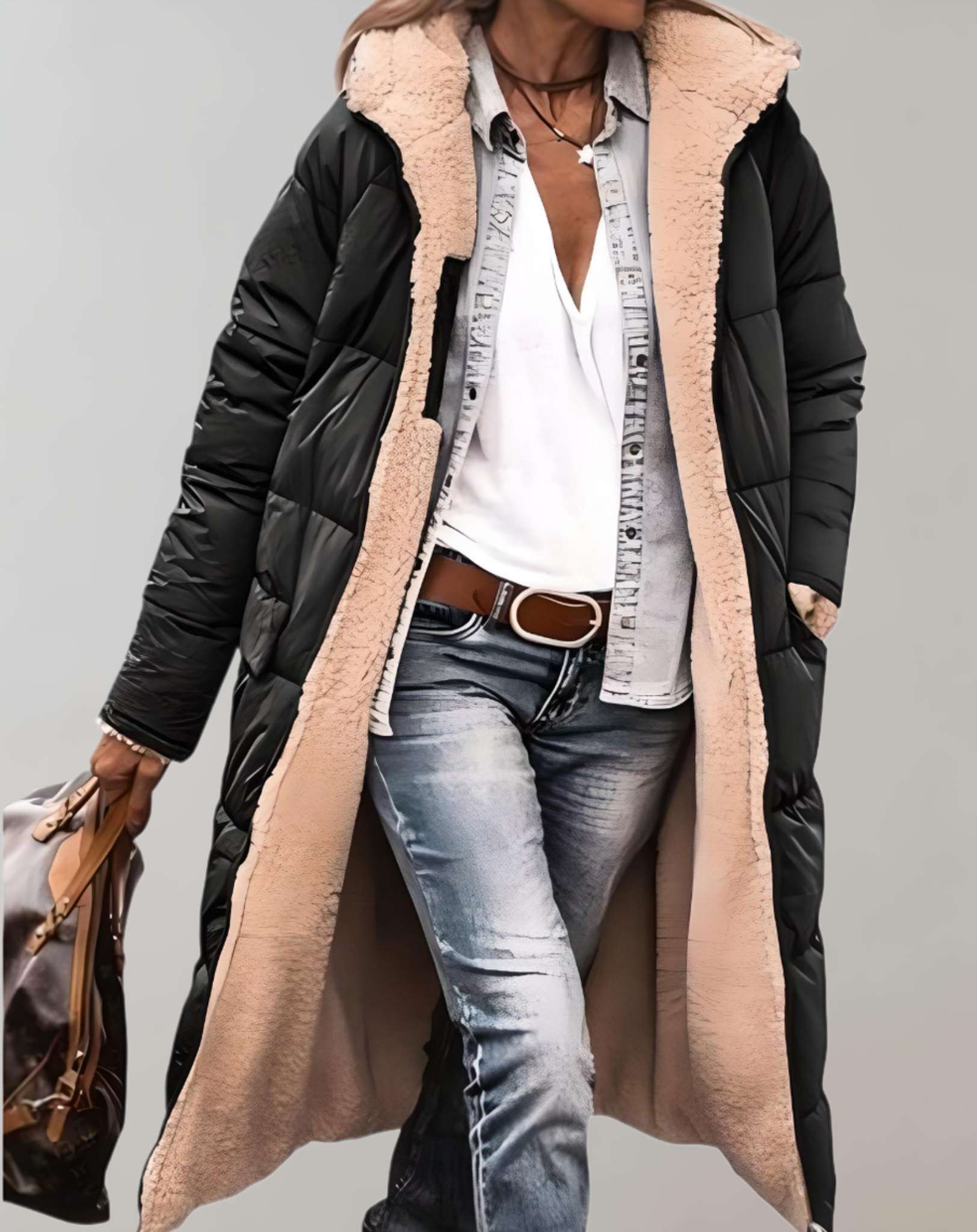 Gimena™ - Long Coat with Fleece Lining