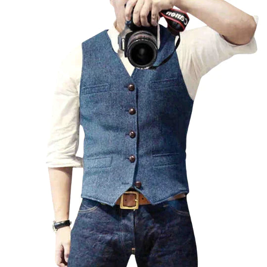 Pedro™ - Denim Waistcoat for Men